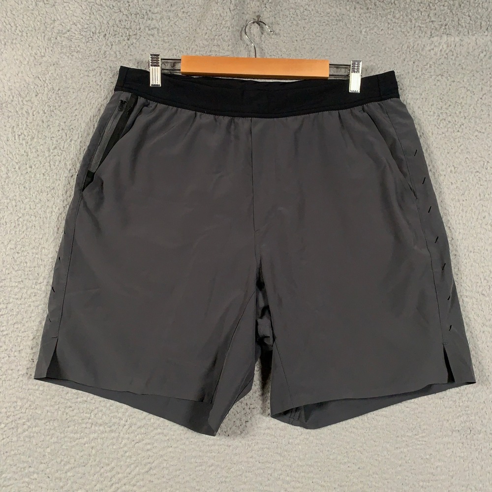 Ten Thousand Interval Short Mens Large Grey Black Athletic Gym Training Workout